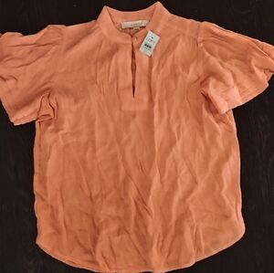 LOFT Peach Short Sleeve Blouse
